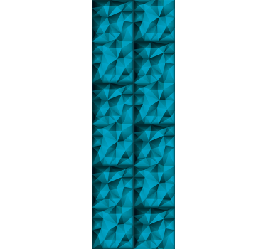 Rolgordijn tienerkamer blauwe dieptes in 3d patroon - TenStickers