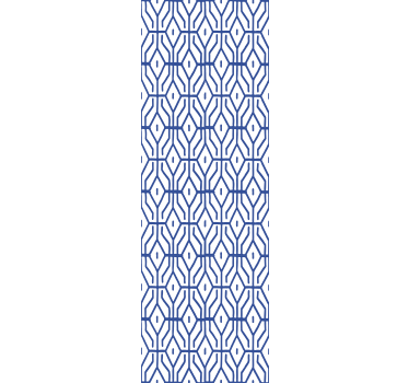 Rolgordijn tienerkamer eclectisch blauw lijnpatroon - TenStickers