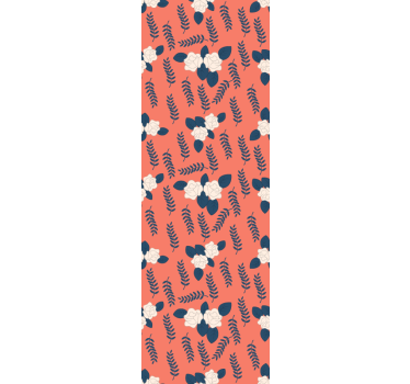 Rolgordijn tienerkamer illustratie van oranje rozen patroon - TenStickers