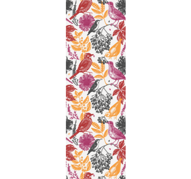 Rolgordijn tienerkamer wildbloemenpatroon - TenStickers
