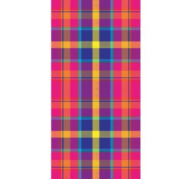 Rolgordijn tienerkamer kleurrijk ruitpatroon - TenStickers