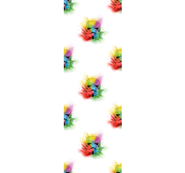 Rolgordijn tienerkamer patroon van witte trooperhoofden - TenStickers