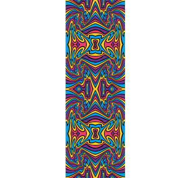 Rolgordijn tienerkamer levendige kleuren en vrolijke lijnen - TenStickers