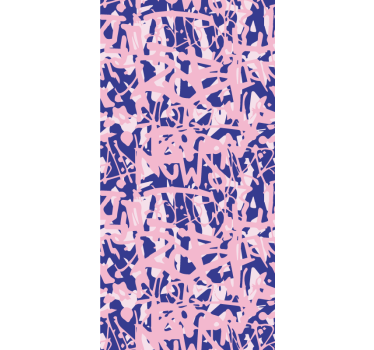 Rolgordijn tienerkamer roze en paarse graffiti print - TenStickers