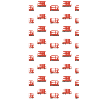 Rolgordijn tienerkamer londen bus patroon - TenStickers