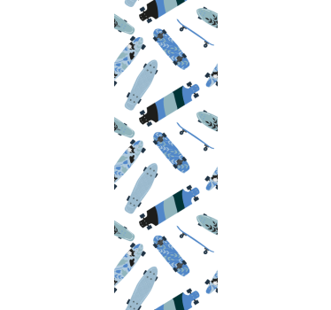 Rolgordijn tienerkamer skateboards - TenStickers