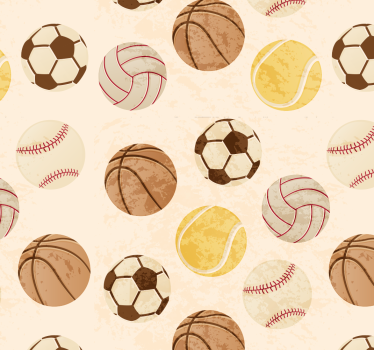 Rolgordijn tienerkamer vintage ballenpatroon - TenStickers