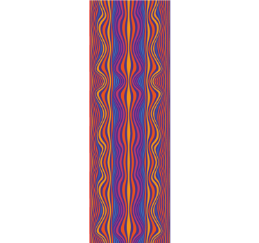 Rolgordijn tienerkamer psychedelische golflijnen - TenStickers