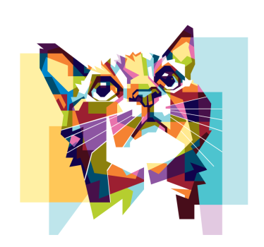 Rolgordijn woonkamer kattenkleuren - TenStickers