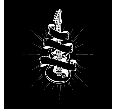 Rolgordijn woonkamer guitar - TenStickers