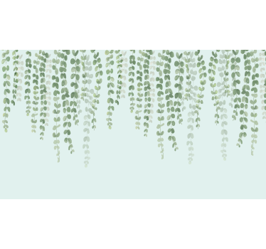 Rolgordijn woonkamer met hangende elegante planten - TenStickers