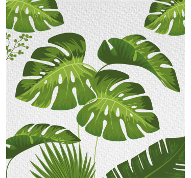 Rolgordijn woonkamer monstera blad - TenStickers