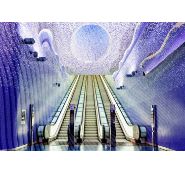 Rolgordijn woonkamer napoli metrostation - TenStickers