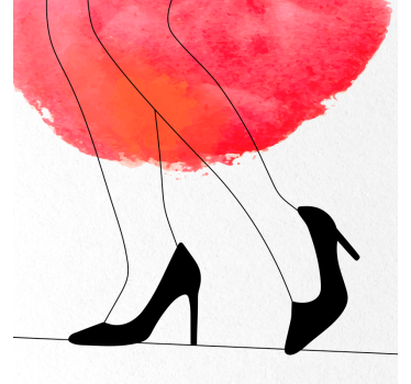 Rolgordijn woonkamer geschilderde aquareldress - TenStickers