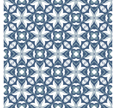 Rolgordijn woonkamer moderne blauwe vaas hampton stijl - TenStickers