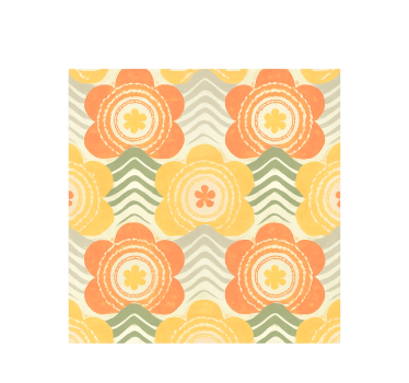 Rolgordijn vintage 1970's bloeiende retro patroon - TenStickers