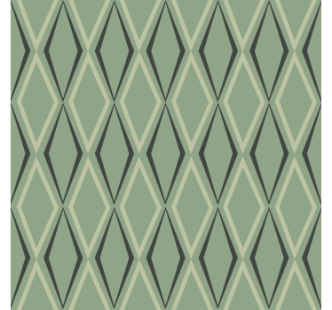 Rolgordijn vintage groene diamanten jaren 30 - TenStickers