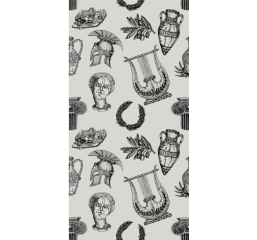 Rolgordijn vintage romeinse iconografie - TenStickers