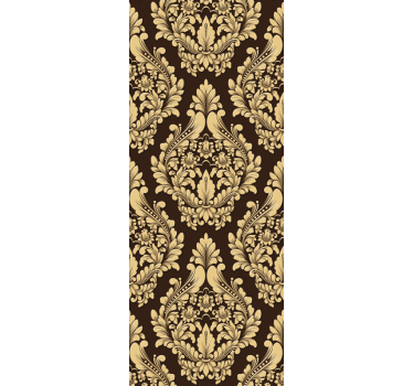 Rolgordijn vintage gouden bloemenmotief - TenStickers