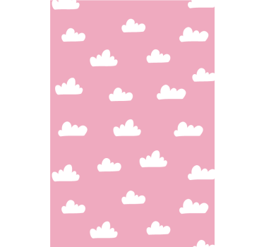 Wolken kinderkamer rolgordijn Roze patroon - TenStickers