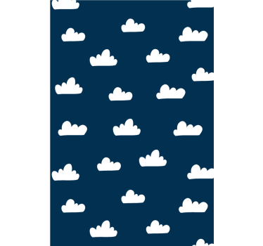 Wolken rolgordijnen Donkerblauwe achtergrond - TenStickers