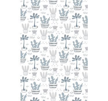 Grijze tinten Cactus jaloezie - TenStickers
