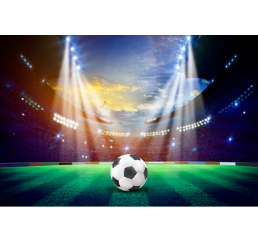 Voetbal kinderkamer rolgordijn Voetbalstadion - TenStickers