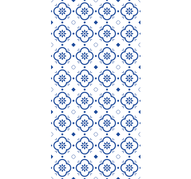 Rolgordijnen woonkamer Blauwe tegels - TenStickers