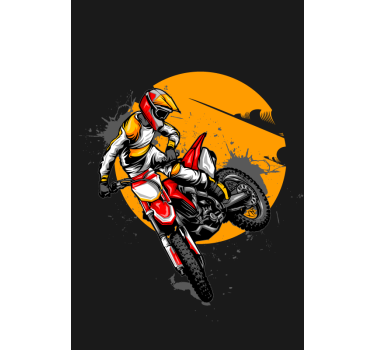 Grappige rolgordijn Motor plezier sport - TenStickers
