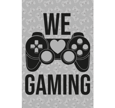 Nerd rolgordijn We houden van gamen - TenStickers