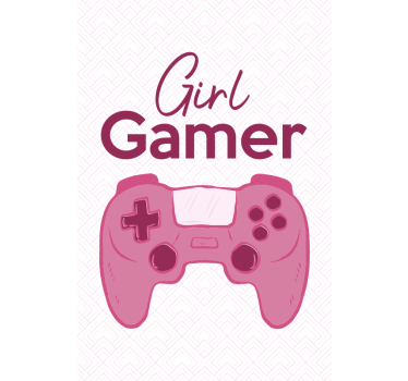 Meisje controleur nerd rolgordijn - TenStickers