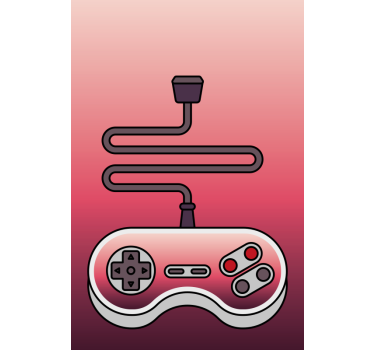 Rode controller nerd rolgordijn - TenStickers
