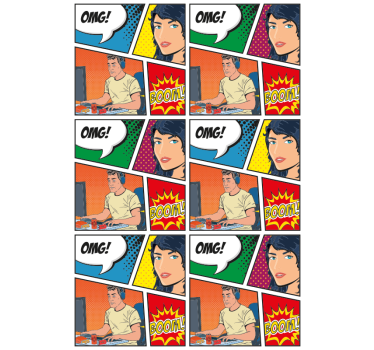 Nerd rolgordijn Gamer fun geek rolgordijn - TenStickers