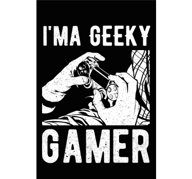 Nerd rolgordijn Geeky gamer - TenStickers