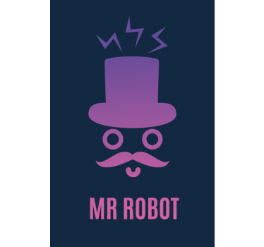 Herenrobot nerd rolgordijn - TenStickers