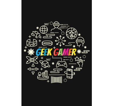 Game-krabbels nerd rolgordijn - TenStickers