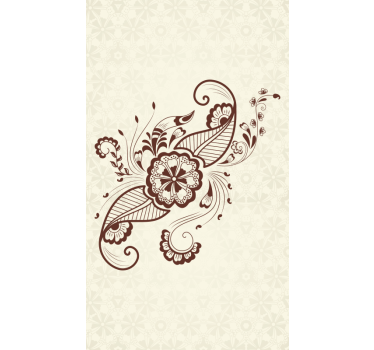 Ingewikkeld bloemmotief rolgordijn bloemen - TenStickers