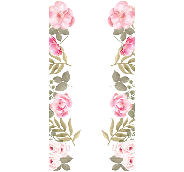 Zachte blozende rozen rolgordijn bloemen en planten - TenStickers