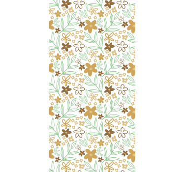 Ontwerp met bloemmotief rolgordijn bloemen en planten - TenStickers