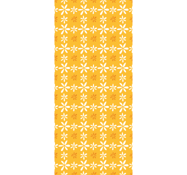 Bloemig zonneschijnpatroon rolgordijn bloemen en planten - TenStickers