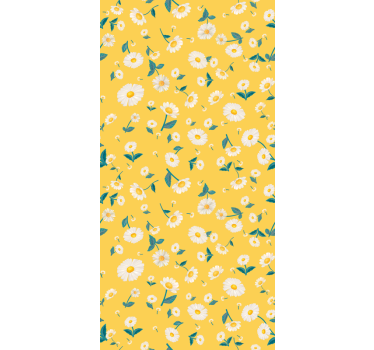 Bloemige zonnige blind rolgordijn bloemen en planten - TenStickers