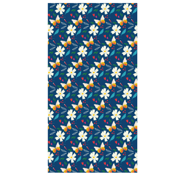 Bloemmotief ontwerp rolgordijn bloemen en planten - TenStickers