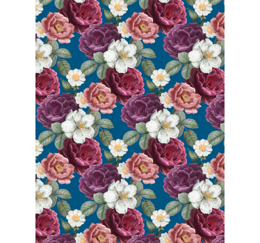 Levendig rozenarrangement rolgordijn bloemen - TenStickers