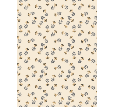Beige minimalistisch patroon rolgordijn bloemen en planten - TenStickers