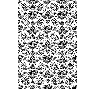 Elegante bloemenelementen rolgordijn bloemen - TenStickers