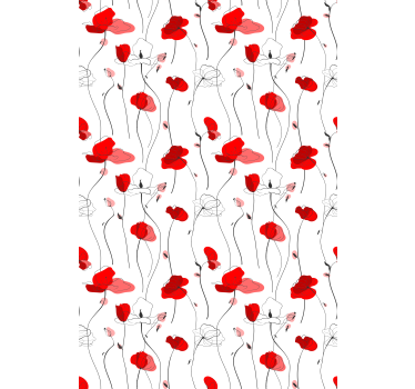 Elegante bloemenbloei rolgordijn bloemen - TenStickers