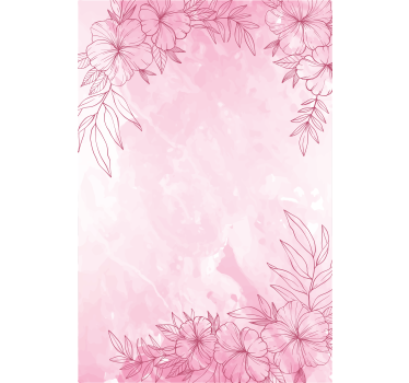 Roze bloei rolgordijn bloemen - TenStickers