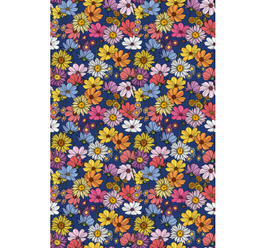 Kleurrijk lente arrangement rolgordijn bloemen en planten - TenStickers
