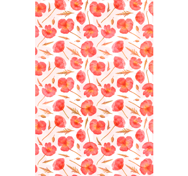 Delicate bloemenpatronen rolgordijn bloemen en planten - TenStickers