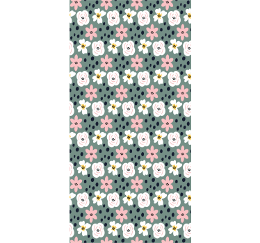 Bloeiend bloemenontwerp rolgordijn bloemen en planten - TenStickers